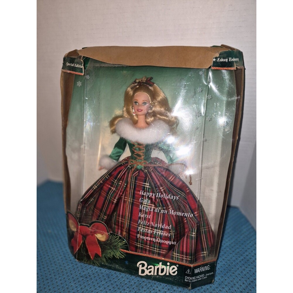 Vintage 1995 Christmas Barbie Doll Collectible Holidays Collection Original Box
